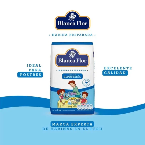 Harina Blanca Flor Preparada 1 Kg Blanca Flor