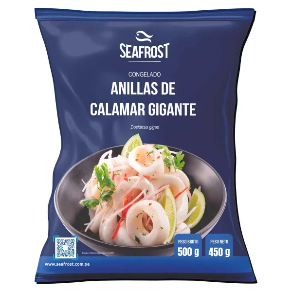 Pota Anillas Crudas Iqf Pieza 500 Gr Seafrost