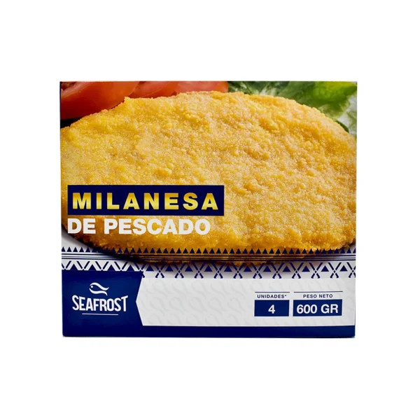 Milanesa de Pescado Empanizada Cajita 600 Gr Seafrost