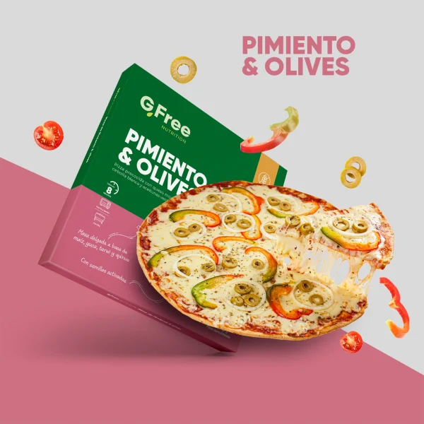 Pizza Congelada Pimiento & Olives 280 Gr Gfree Nutrition