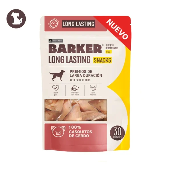 Long Lasting Snacks Casquitos de Cerdo X30 Unid Barker