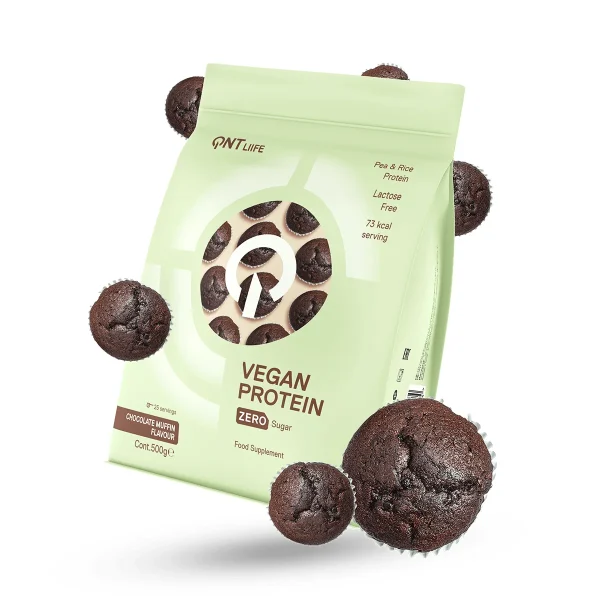 Vegan Protein Zero Sugar Chocolate Muffin 500 Gr Qnt