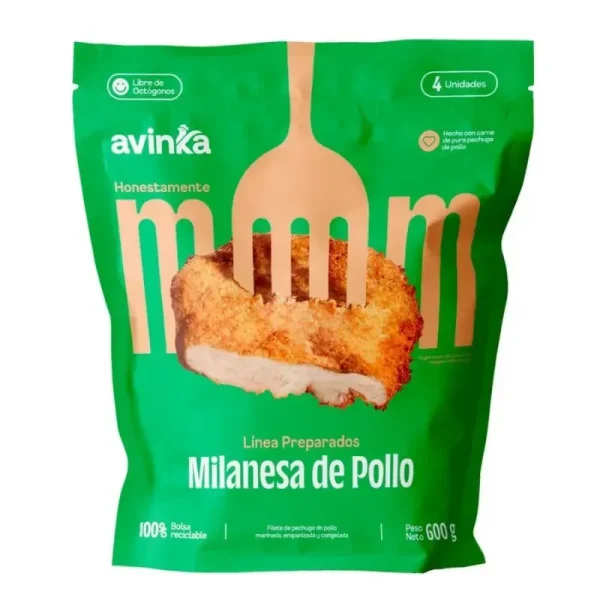 Avinka Milanesa de Pollo X4 Unid 600 Gr Avinka