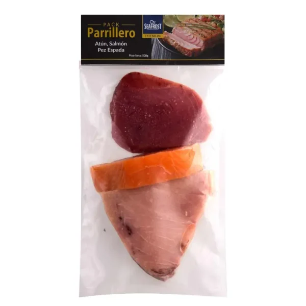 Pack Parrillero : Salmon, Pez Espada y Atun 500 Gr Seafrost