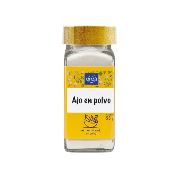 Ajo Polvo Pote Vidrio 45 Gr Onza