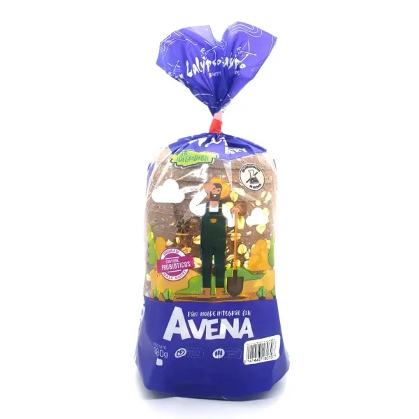 Pan de Molde Integral de Avena 380 Gr Chuncho Foods