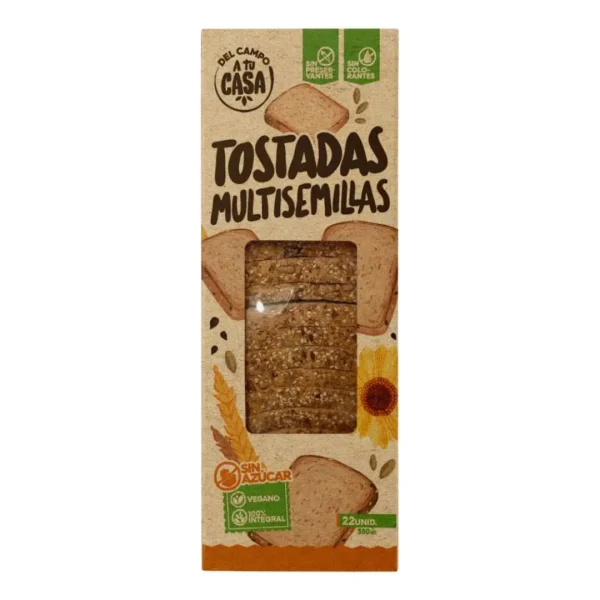 Tostadas Integrales Sin Azucar 350 Gr del Campo a Tu Casa