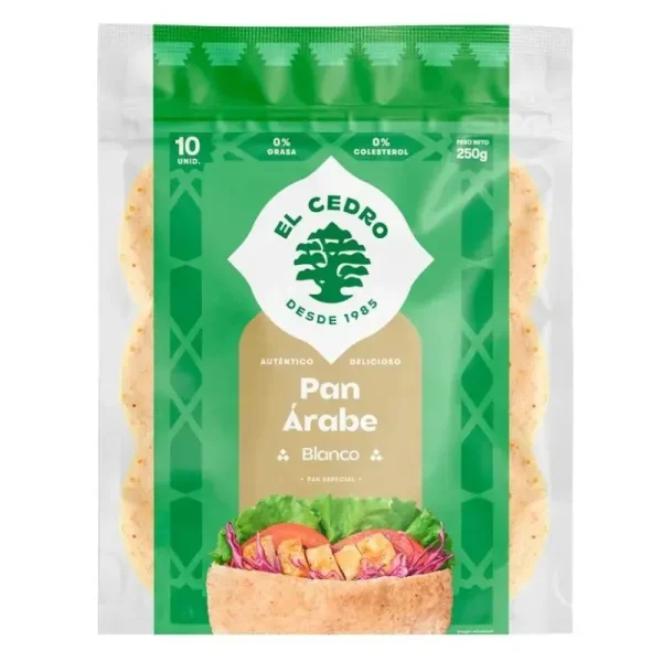 Pan Arabe Blanco X10 Unid 250 Gr el Cedro