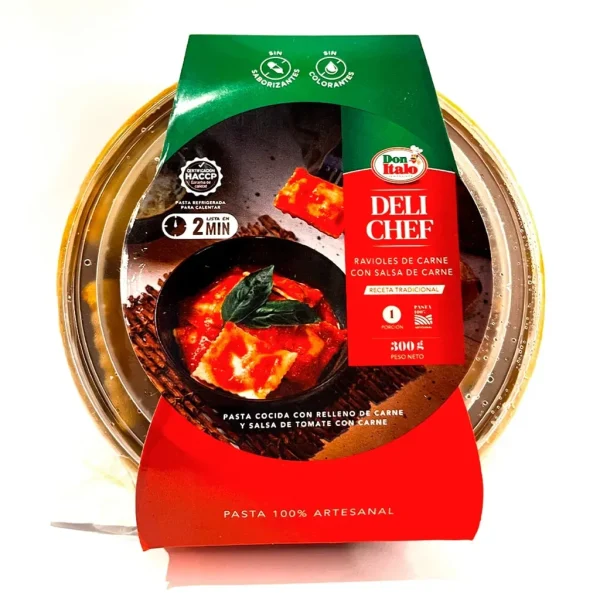 Ravioles de Carne con Salsa de Carne 300 Gr Don Italo