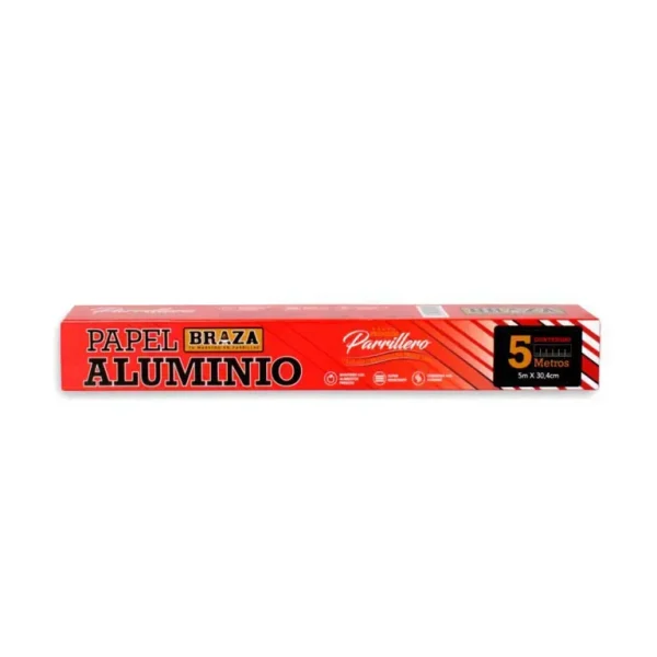 Papel Aluminio 30.4cm X 5m Braza