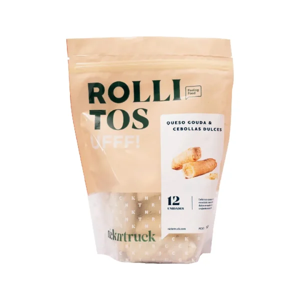 Rollos de Queso Gouda y Cebollas Dulces Doypack X12 Unid Nick N Truck