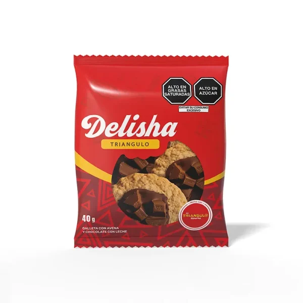 Galleta con Toppings Triangulo Bolsa 40 Gr Delisha