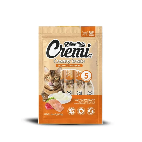 Creamy Treats Salmon With Tuna Recipe (5x12g) 60 Gr Cremi