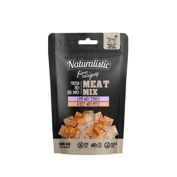 Nt Fine Recipe Meatmix Lamb W/spinach & Beef W/apple 100 Gr Naturalistic
